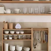 شلفهای چوبی|آب‌چکان و نظم‌دهنده ظروف|تبریز, |دیوار