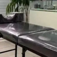 تخت چمدانی تاشو مژه پوست و ماساژ بهمراه تابوره