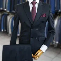 کت شلوار دبل برست مشکی