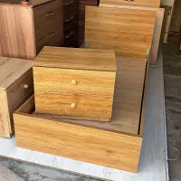 تخت یک نفره به همراه پاتختی دو کشو|تخت و سرویس خواب|تنکابن, |دیوار