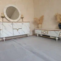 آینه کنسول زیر تلویزیون تابلو