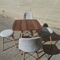 میز صندلی چهار نفره با پارچه ترک