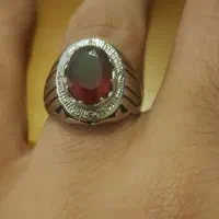 انگشتر نقره سنگ گارنت