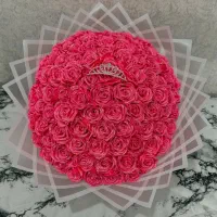 دسته گل و باکس گل روبانی ولنتاین