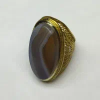 انگشتر برنجی نگین عقیق اصل معدنی|بدلیجات|شیراز, شهرک سعدی|دیوار