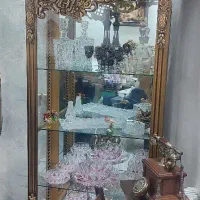 بوفه ویترین چوب منبت‌کاری