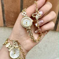 ساعت زنونه نگین دار