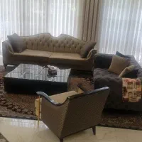 مبلمان ۷ نفره با میز ناهارخوری ۸ نفره و میز جلوش|مبلمان خانگی و میز عسلی|تهران, جردن|دیوار
