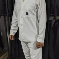 ست بلوز شلوار یقه انگلیسی آستین بلند مراکشی