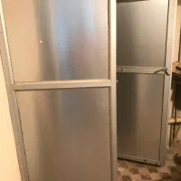 درب آلومینیم ال شکل یک طرف ثابت یک طرف بازشوی|مصالح و تجهیزات ساختمان|اصفهان, مسجد مصلی|دیوار