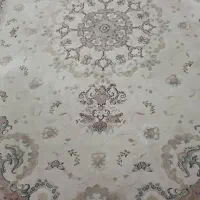 ۲تخته فرش ۹متری پاتریس گل برجسته کرم وصورتی