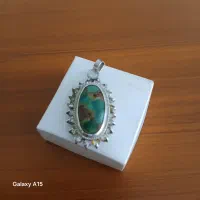 یک عدد آویز گردنبند نقره باسنگ فیروزه اصل نیشابور|زیورآلات و اکسسوری|کرج, شهرک یاس جنوبی|دیوار