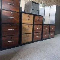 فایل کشویی فلزی و در چوبی