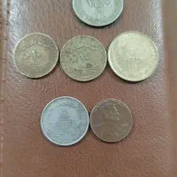 سکه های 250و100و10ریالی ویک سکه انگلیسی|کلکسیون سکه، تمبر، اسکناس|نیشابور, پاستور|دیوار