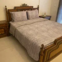 سرویس خواب دو نفره تمام چوب|تخت و سرویس خواب|قزوین, |دیوار