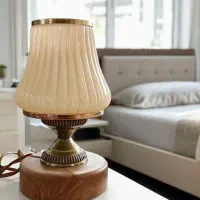 تولید و پخش آباژور چوبی فلزی (چراغ خواب) تک و عمده