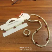 گردنبند و دستبند مرواریدی