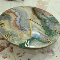 دیوارکوب رزینی ساعت