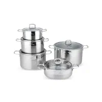 سرویس قابلمه ۱۰تکه استیل لایف اسمایل|ظروف پختوپز|شیراز, شاهچراغ|دیوار