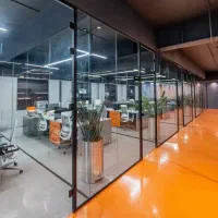 پارتیشن شیشه ای مدل ایتالیایی بدون سوراخکاری