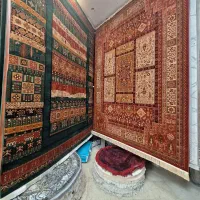 فرش سنتی ایران سبز با برکت نگارین مدل باستان|فرش|مشهد, امیر المومنین|دیوار