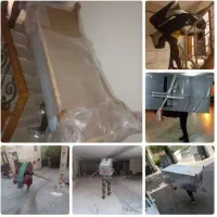 کارگر خالی اثاث کشی جابجایی یخچال ساید حرفه ای