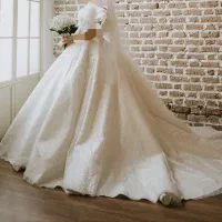 لباس عروس چند دامنِ شخصی دوز بسیار زیبا