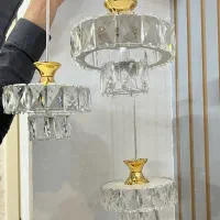 لوستر کریستالی گرد