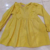 پیراهن دخترانه زردقناری