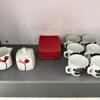 سرویس کامل ۶ نفره چای خوری قهوه خوری