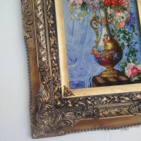 تابلوفرش گلوگلدان وآیه|تابلو فرش|کرمانشاه, |دیوار