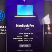 Macbook Pro M1 Pro Chip|رایانه همراه|تهران, دریا|دیوار