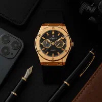 ساعت مچی Hublot طلایی صفحه مشکی مدل C70 تخفیف|ساعت|اهواز, کیانپارس |دیوار