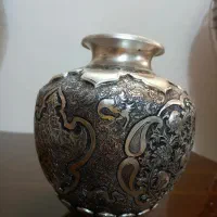 گلدان مسی اصل ، تمام قلم کاری شده|کلکسیون اشیاء عتیقه|تهران, آرژانتین|دیوار