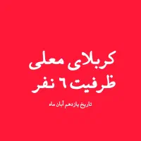 کاروان کربلایی معلی ظرفیت 6 نفر