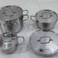 ظروف ۹ پارچه کورکماز استیل و زودپز