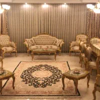 پرده پذیرایی (دو پنل مخمل و دو پرده تور ارگانزا)