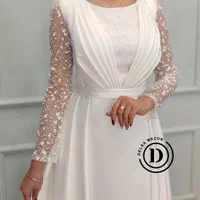 پیراهن عروس بسیار شیک و پوشیده(یکبار استفاده شده)