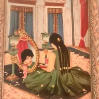 تابلو نقاشی عروس قاجار کار استاد نادر علی