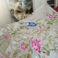 پارچه پرده ترک گلدوزی متری ۵۰۰|حراج|تهران, سازمان آب|دیوار