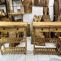 استند قهوه ساز کافی بار کشو دار چوبی میز بار