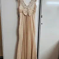 لباس مجلسی زنانه پشت پاپیون نگین کار شده نو