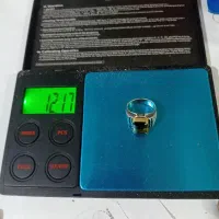 انگشتر نقره تورمالین معدنی