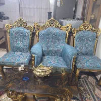 میز مبل ورق طلا چوب راش