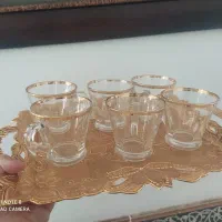 12عدد استکان چای لبه طلایی اصل فرانسه|ظروف سرو و پذیرایی|سرپل ذهاب, |دیوار