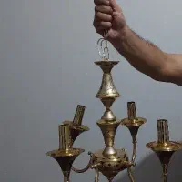 لوستر آب طلا ۲۴ عیار|لوستر و چراغ آویز|اشتهارد, |دیوار