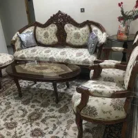مبل استیل نه نفره همراه با میز وسط