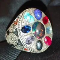 انگشتر عتیقه دستساز فوق کلیکسیونی نه جواهر اوپال