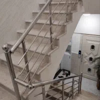 نرده استیل  پله پیچ  پله خم