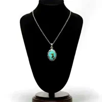 بهترین هدیه روزمادر گردنبندنقره فیروزه اصل نیشابور